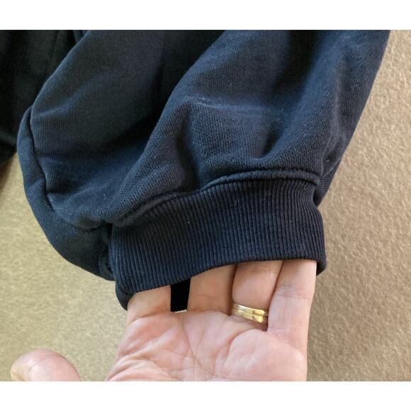 Citizens of Humanity Noeme Turtleneck Sweatshirt Sz L Black Puff Sleeve Modern - Picture 5 of 9